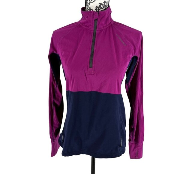 Brooks Drilayer Technology pullover stretch Color Block 1/4 Zip Size Medium - Picture 1 of 14